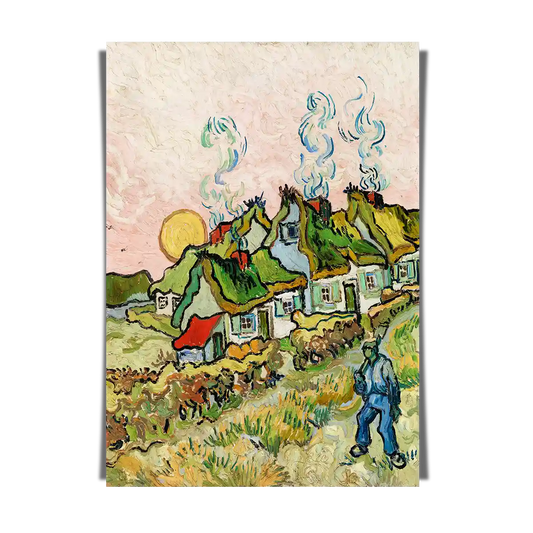 Houses and Figure by Vincent Van Gogh 1890