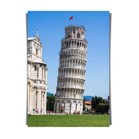 The Leaning Tower of Pisa with the Cathedral