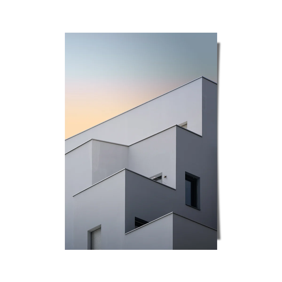 Low Angle Shot Of White Modern Building