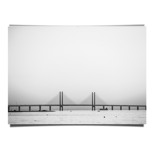Minimalist Shot of Oresund Bridge in Sweden