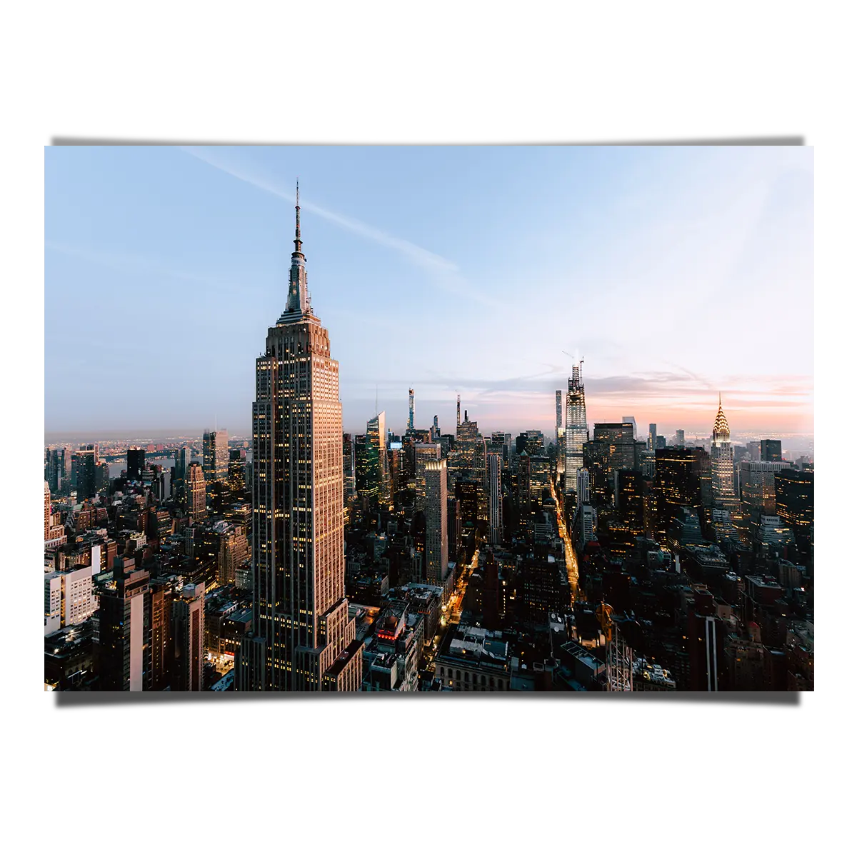 The Empire State Building Overlooking at New York City Skycraper