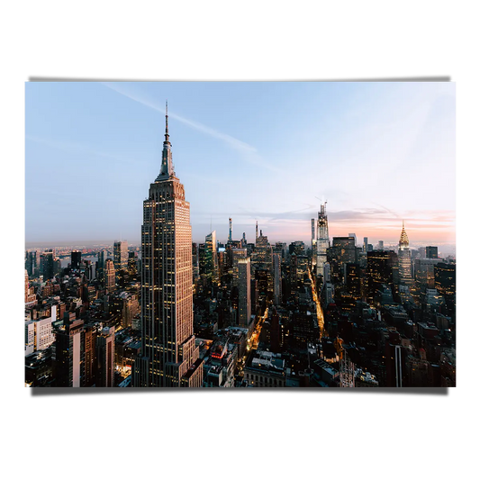 The Empire State Building Overlooking at New York City Skycraper