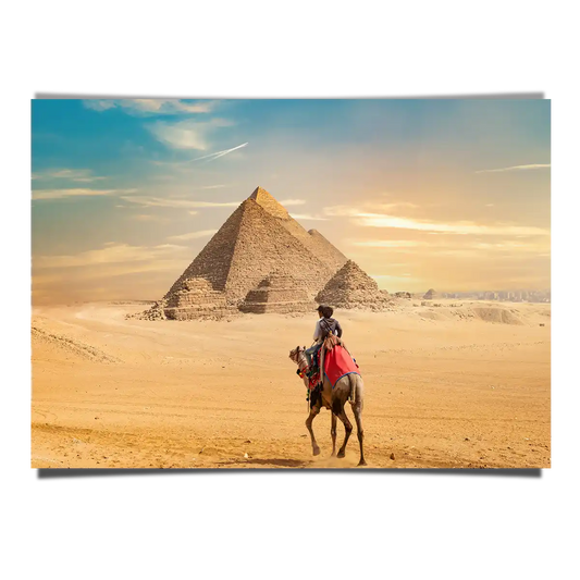 The Great Pyramid of Giza Egypt with Camel Foreground