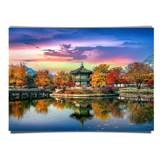 Reflection of Gyeongbokgung Palace in Autumn