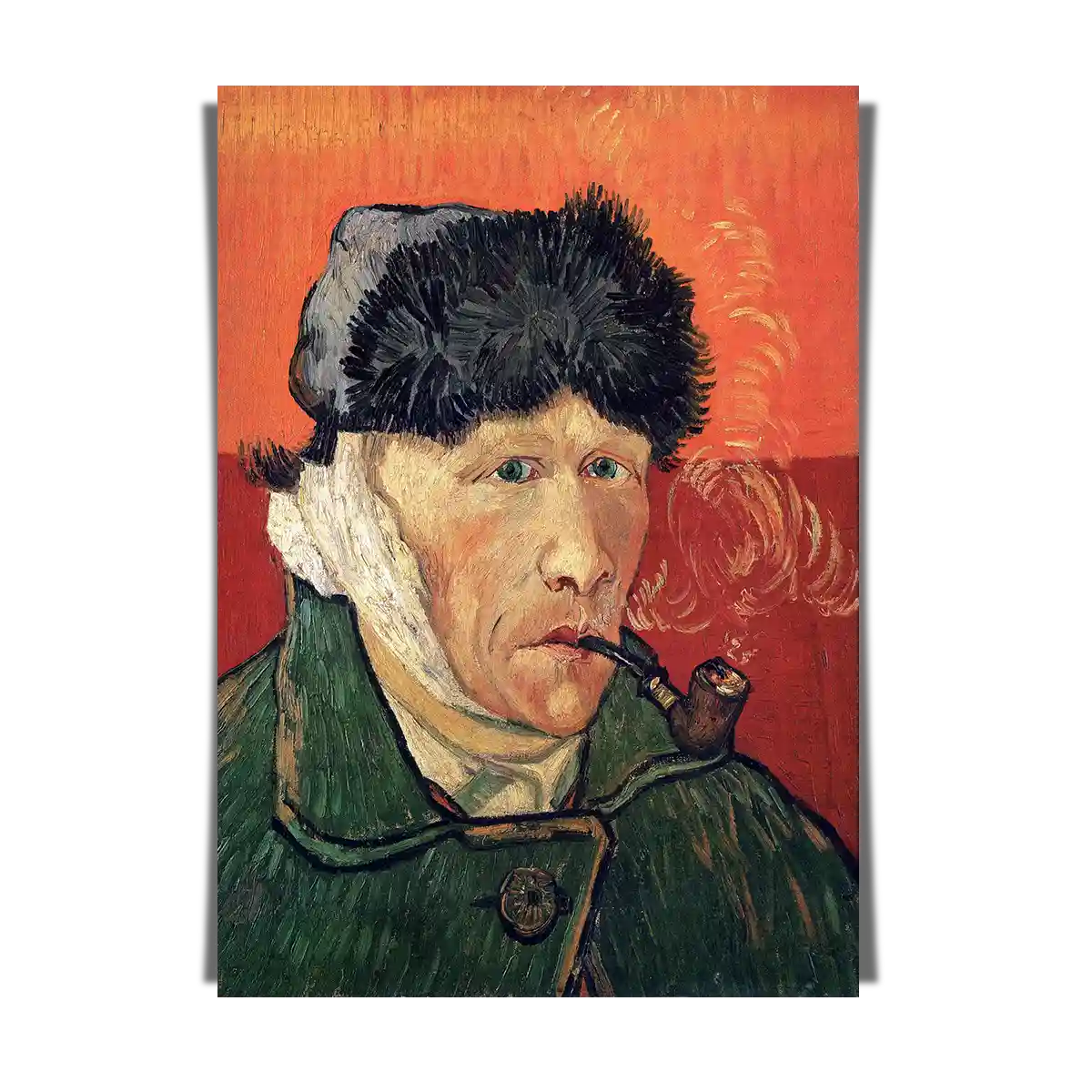 Self Portrait With Bandaged Ear and Pipe by Vincent Van Gogh 1889
