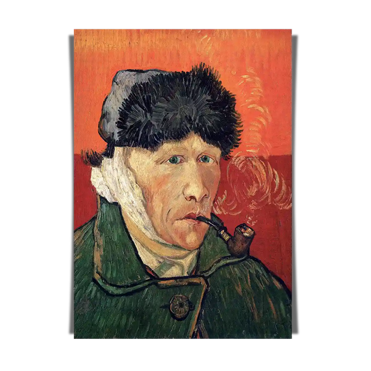 Self Portrait With Bandaged Ear and Pipe by Vincent Van Gogh 1889