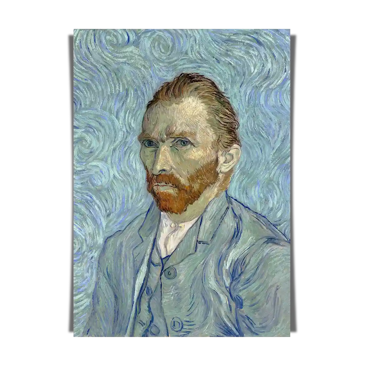 Self Portrait in Blue Coat by Vincent Van Gogh 1889