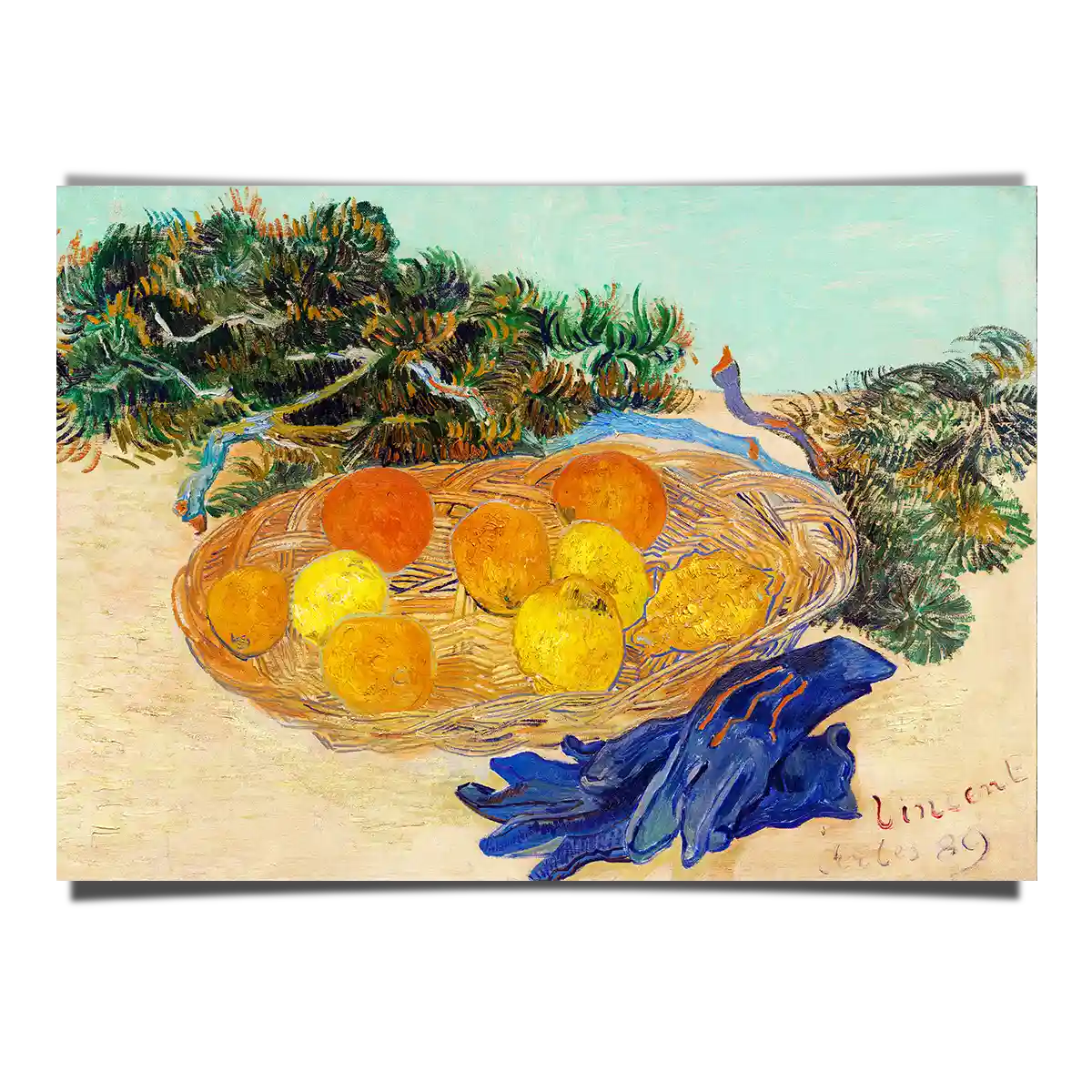 Still Life: Oranges and Lemons With Blue Gloves by Vincent Van Gogh 1889