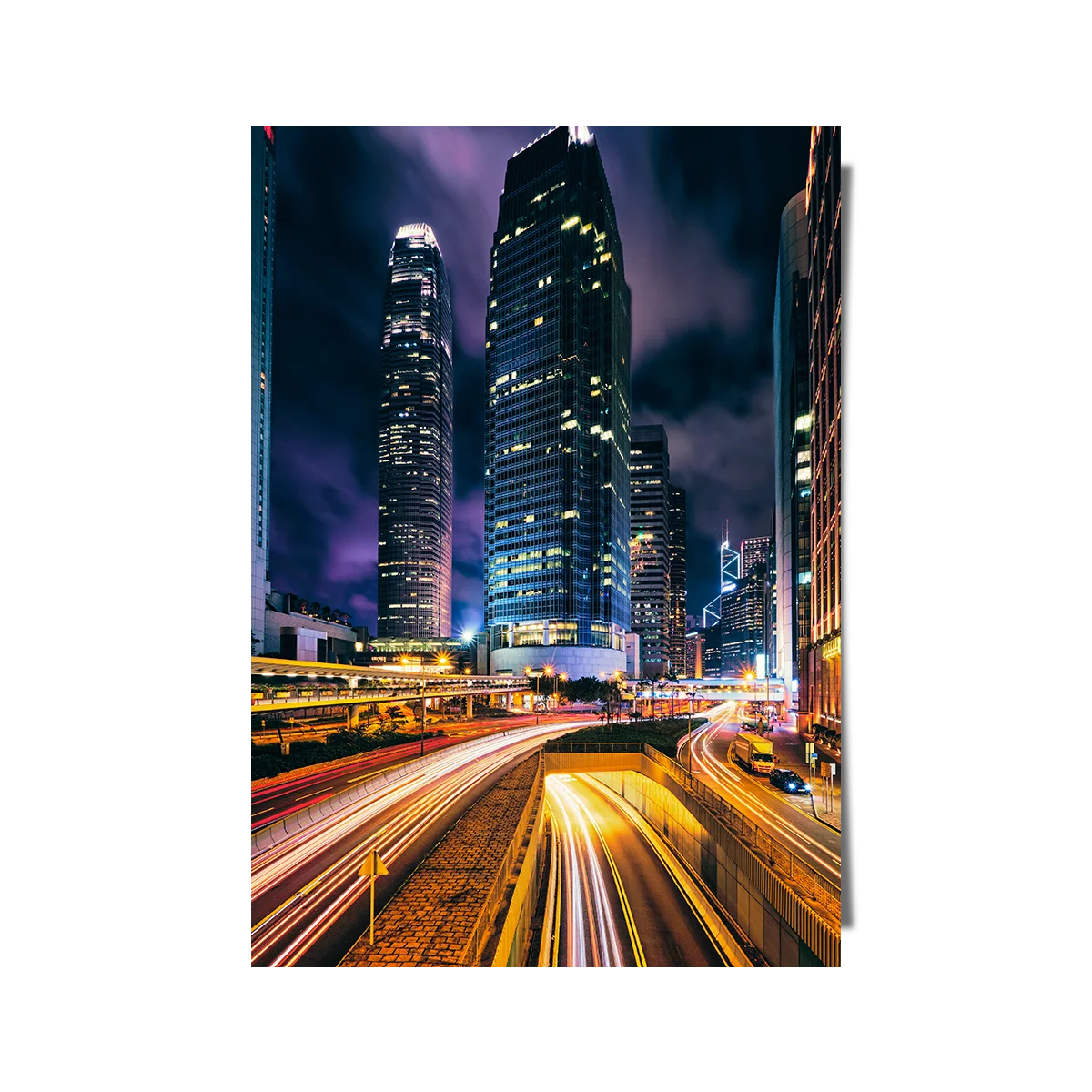 Night Street In Hong Kong