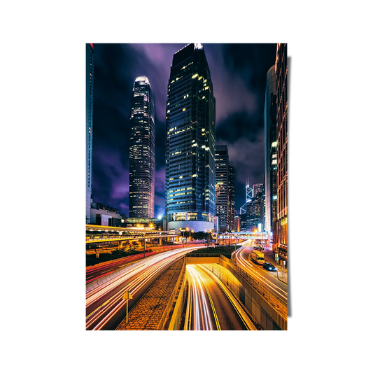 Night Street In Hong Kong