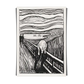 The Scream Black and White by Edvard Munch