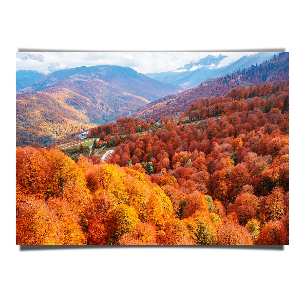 Top View of Caucasian Mountains