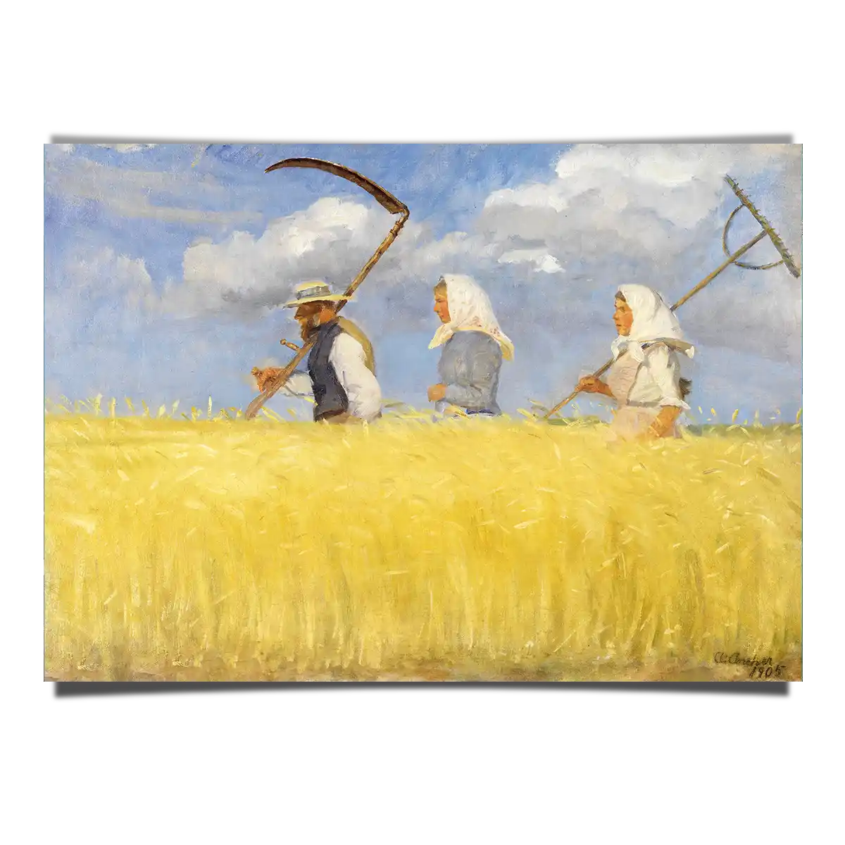 Anna Archers Harvesters by Vincent Van Gogh 1887