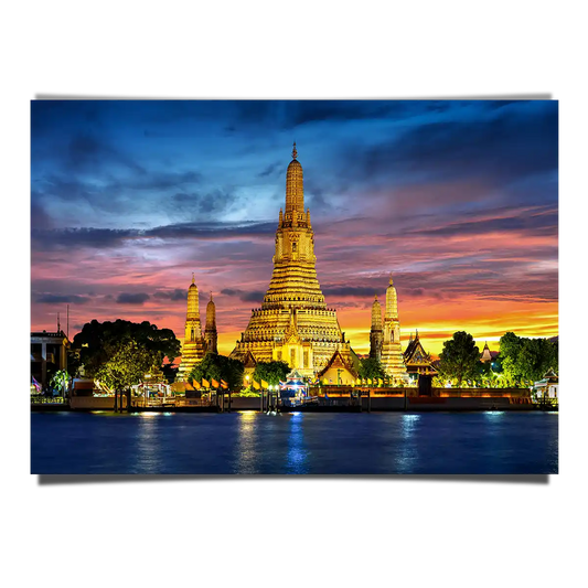 Wat Arun Temple in Sunset Bangkok Thailand