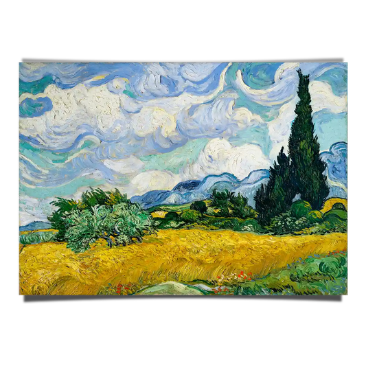 Wheat Field With Cypress by Vincent Van Gogh 1889