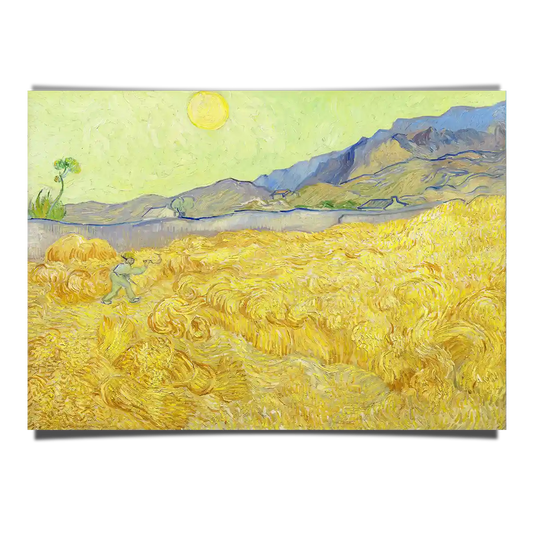 Wheat Fields With A Reaper by Vincent Van Gogh 1889