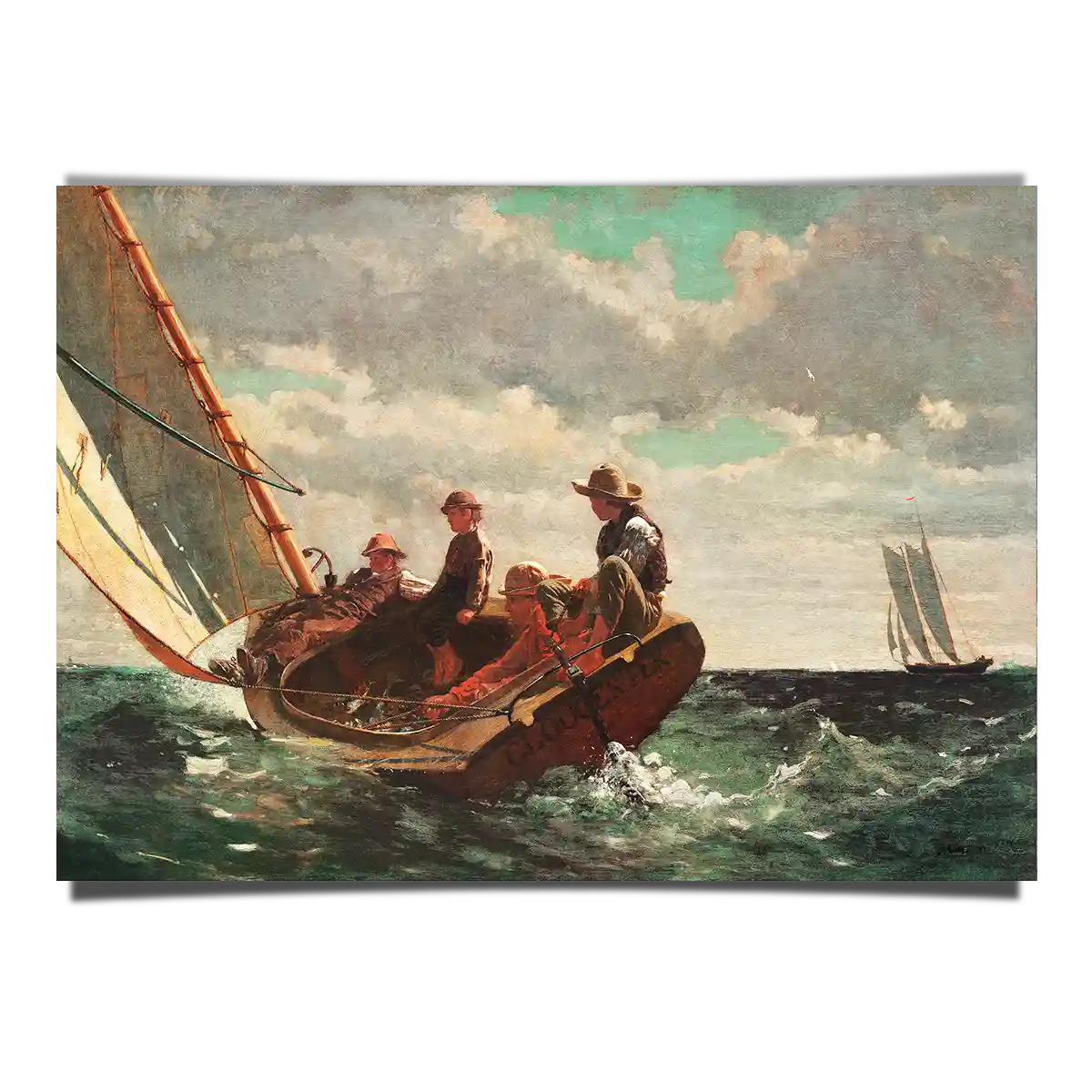 Breezing Up A Fair Wind by Winslow Homer 1873-1876