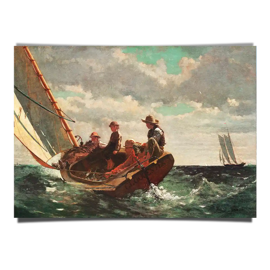 Breezing Up A Fair Wind by Winslow Homer 1873-1876