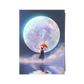Woman Standing Against The Moon